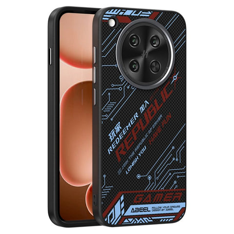 ABEEL For Oppo Find X8s 5G Magnetic Case Micro-Embossing 6D Printed PC TPU Aluminum Alloy Leather Phone Cover