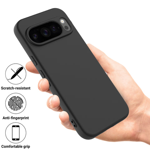 For Google Pixel 10 Pro XL Case Liquid Silicone Phone Back Cover with Hand Strap