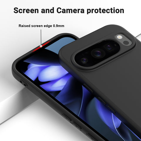 For Google Pixel 10 Pro XL Case Liquid Silicone Phone Back Cover with Hand Strap