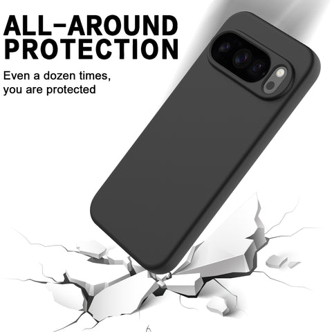 For Google Pixel 10 Pro XL Case Liquid Silicone Phone Back Cover with Hand Strap
