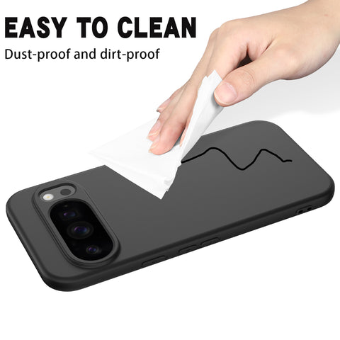 For Google Pixel 10 Pro XL Case Liquid Silicone Phone Back Cover with Hand Strap
