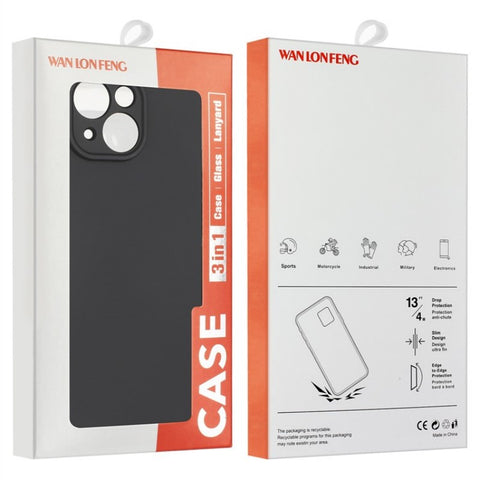 WANLONFENG For Motorola Moto G Power (2025) TPU Case  MS Series Matte Back Cover with Tempered Glass