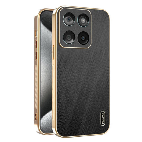 KADEM For Motorola Edge 60 5G / 60 Fusion 5G Case Electroplating Silk Texture PU + TPU Phone Back Cover