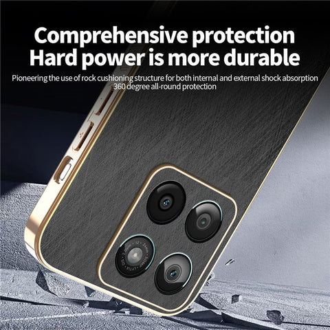 KADEM For Motorola Edge 60 5G / 60 Fusion 5G Case Electroplating Silk Texture PU + TPU Phone Back Cover