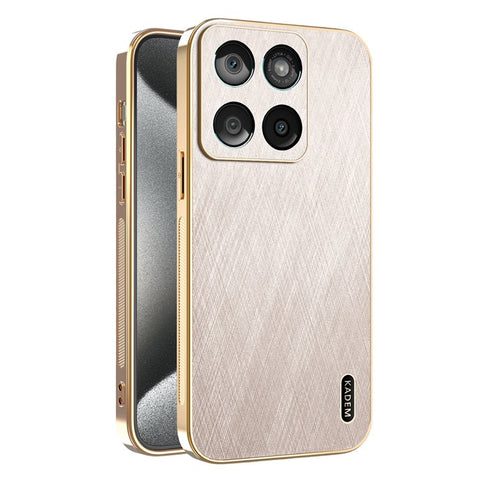 KADEM For Motorola Edge 60 5G / 60 Fusion 5G Case Electroplating Silk Texture PU + TPU Phone Back Cover