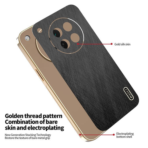 KADEM For Oppo Find X8s 5G Case Electroplating Silk Texture PU + TPU Phone Back Cover