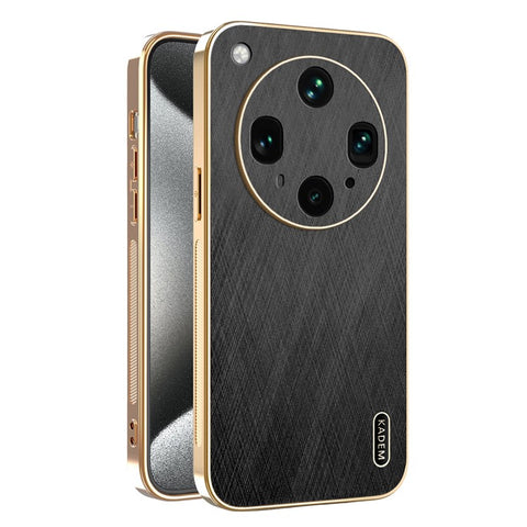 KADEM For Oppo Find X8 Ultra 5G Case Electroplating Silk Texture PU + TPU Phone Back Cover