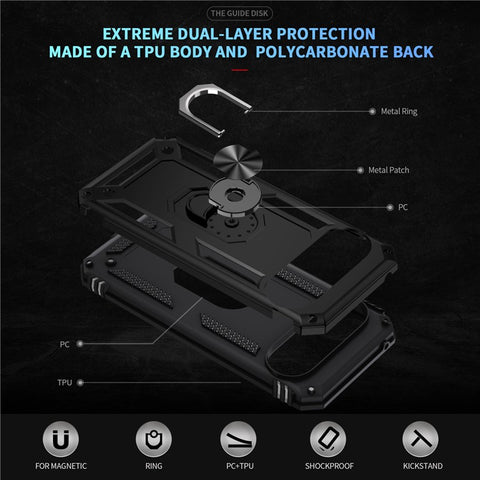 For Google Pixel 10 Pro XL Case PC + TPU Phone Cover with Kickstand