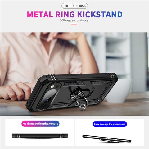 For Google Pixel 10 / 10 Pro Case PC + TPU Phone Cover with Kickstand