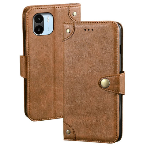 IDEWEI For Xiaomi Redmi A1 4G / A2 4G Anti-scratch Phone Cover PU Leather Wallet Stand Fine Texture Full Protection Phone Case