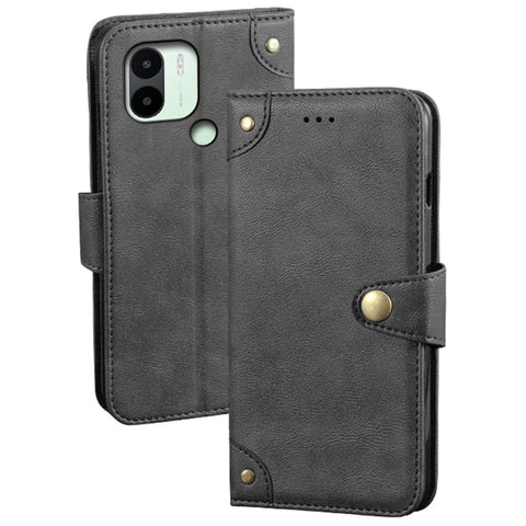 IDEWEI For Xiaomi Redmi A1+ 4G Drop-proof Mobile Phone Case Bag Fine Texture PU Leather Flip Wallet Cover Stand