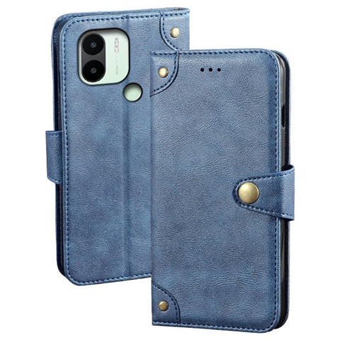 IDEWEI For Xiaomi Redmi A1+ 4G Drop-proof Mobile Phone Case Bag Fine Texture PU Leather Flip Wallet Cover Stand