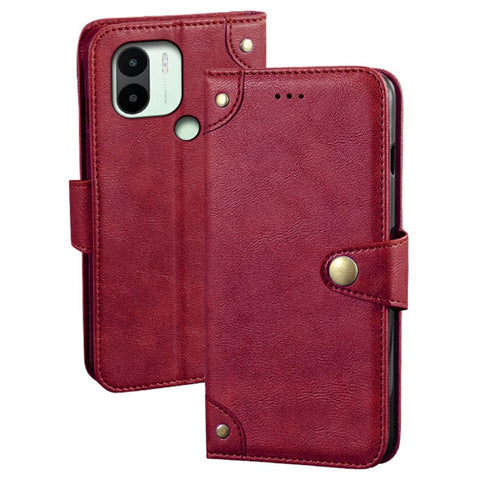 IDEWEI For Xiaomi Redmi A1+ 4G Drop-proof Mobile Phone Case Bag Fine Texture PU Leather Flip Wallet Cover Stand