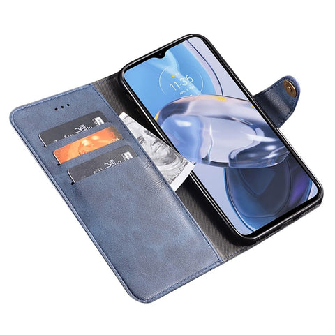 IDEWEI For Motorola Moto E22 4G / Moto E22i 4G Phone Case Anti-Scratch Shockproof Case PU Leather Wallet Phone Case with Stand