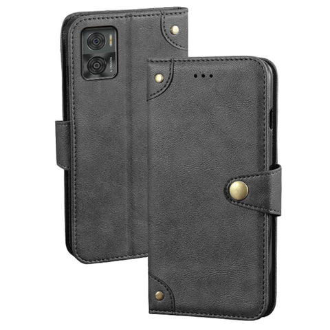 IDEWEI For Motorola Moto E22 4G / Moto E22i 4G Phone Case Anti-Scratch Shockproof Case PU Leather Wallet Phone Case with Stand