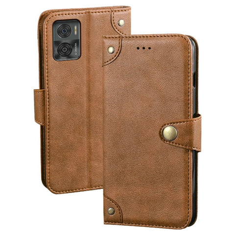 IDEWEI For Motorola Moto E22 4G / Moto E22i 4G Phone Case Anti-Scratch Shockproof Case PU Leather Wallet Phone Case with Stand