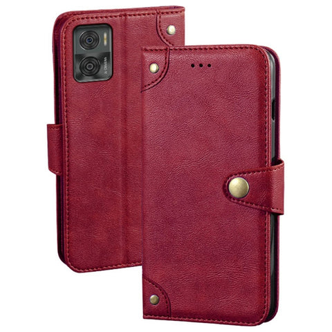 IDEWEI For Motorola Moto E22 4G / Moto E22i 4G Phone Case Anti-Scratch Shockproof Case PU Leather Wallet Phone Case with Stand
