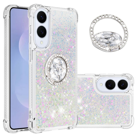 For Samsung Galaxy S25 Edge TPU Case with Kickstand Quicksand Shockproof Cover