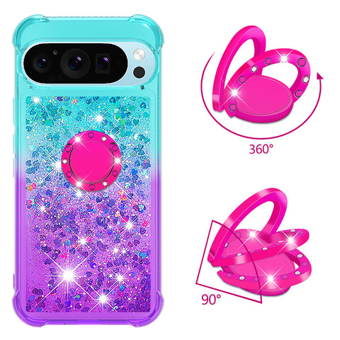 For Google Pixel 10 Pro XL TPU Case with Kickstand Gradiant Quicksand Shockproof Cove