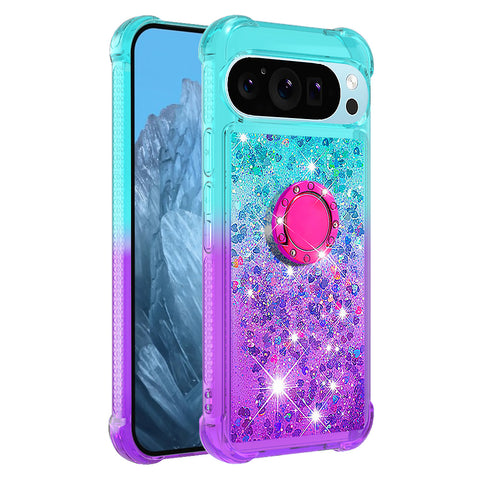 For Google Pixel 10 Pro XL TPU Case with Kickstand Gradiant Quicksand Shockproof Cove