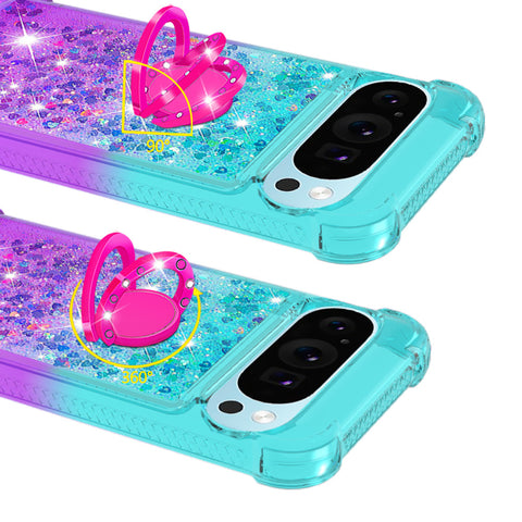 For Google Pixel 10 Pro XL TPU Case with Kickstand Gradiant Quicksand Shockproof Cove