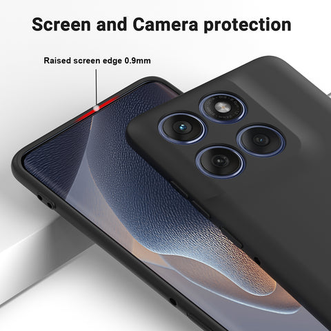 For Motorola Edge 60 5G / 60 Fusion 5G Liquid Silicone Case Phone Back Cover with Hand Strap