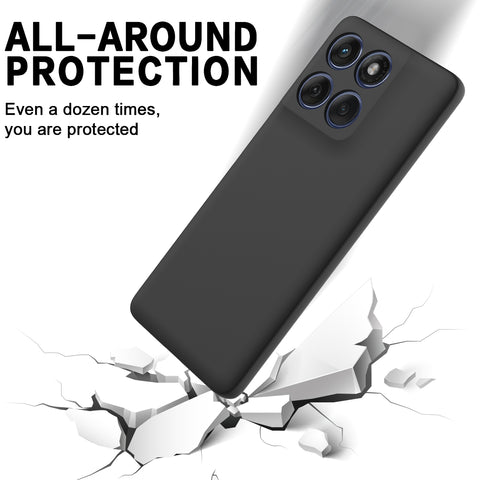 For Motorola Edge 60 5G / 60 Fusion 5G Liquid Silicone Case Phone Back Cover with Hand Strap