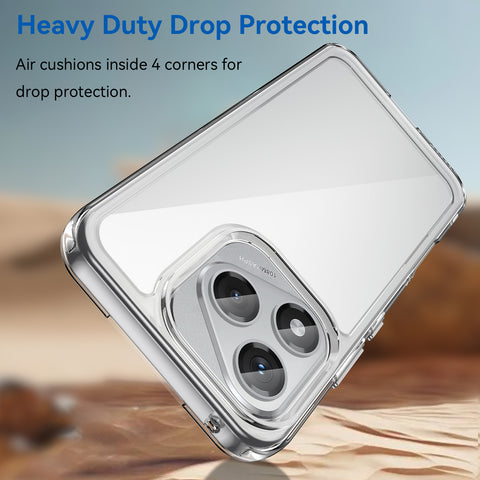WANLONFENG For Honor 400 Lite 5G Clear Phone Case  MF2 Series TPU Acrylic Cover with 2Pcs Tempered Glass