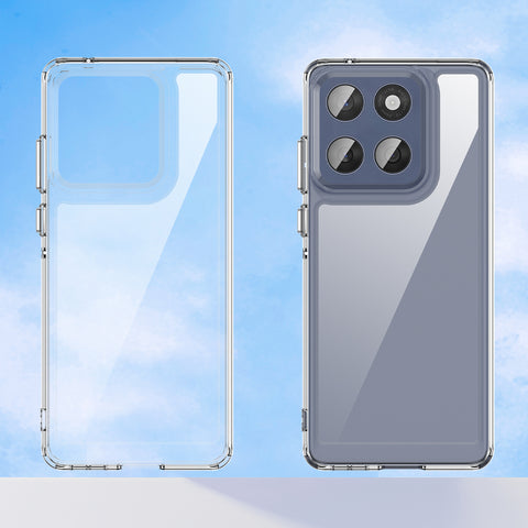 WANLONFENG For Motorola Edge 60 5G Clear Phone Case  MF2 Series Back Cover with 2Pcs Tempered Glass