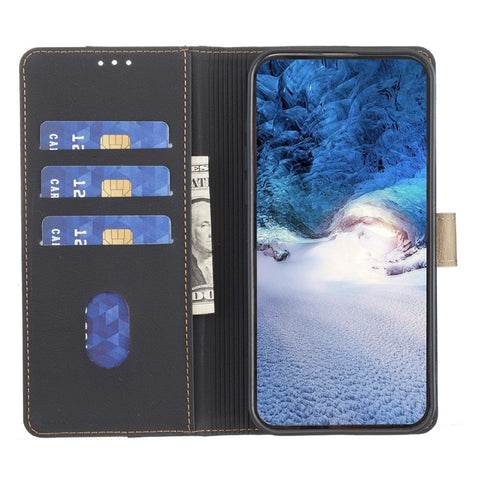 BINFEN COLOR BF33 For Motorola Edge 60 5G / 60 Fusion 5G Leather Case Splicing Color RFID Blocking Wallet Stand Phone Cover