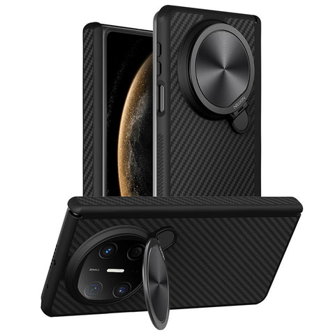 NILLKIN For Huawei Mate X6 Magnetic Case TPU + Aramid Fiber Lens Cover Kickstand Phone Cover