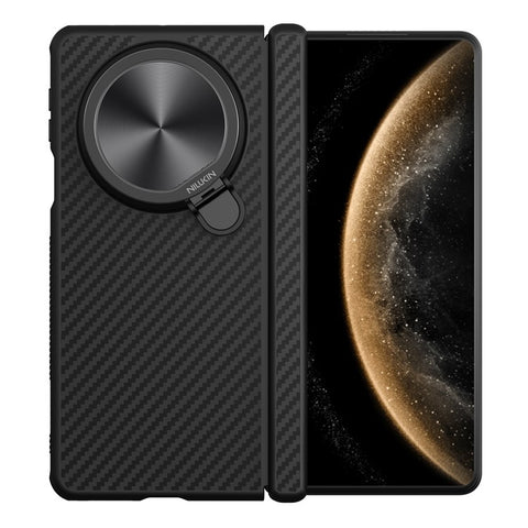 NILLKIN For Huawei Mate X6 Magnetic Case TPU + Aramid Fiber Lens Cover Kickstand Phone Cover