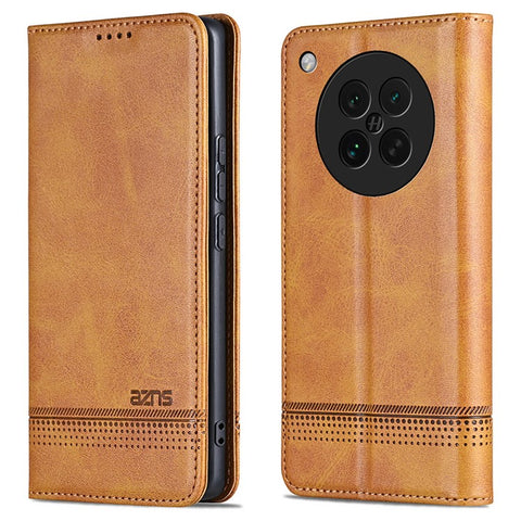 AZNS For Oppo Find X8s 5G Case Cowhide Texture PU Leather Wallet Phone Cover