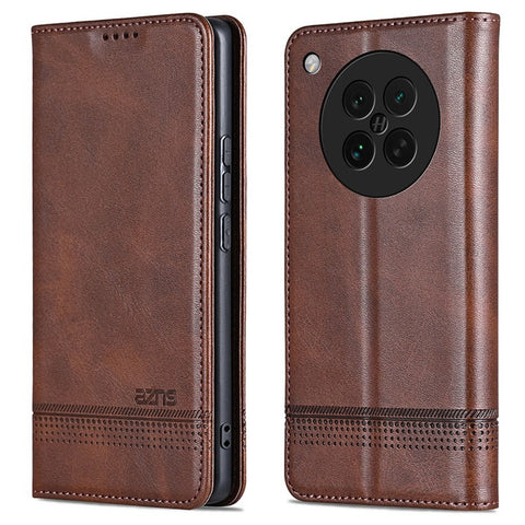 AZNS For Oppo Find X8s 5G Case Cowhide Texture PU Leather Wallet Phone Cover