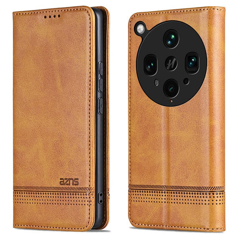 AZNS For Oppo Find X8 Ultra 5G Case Cowhide Texture PU Leather Wallet Phone Cover