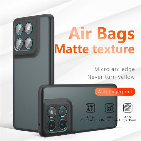 For Motorola Edge 60 5G / 60 Fusion 5G Case Skin-Touch TPU + PC Matte Phone Back Cover, Transparent Black