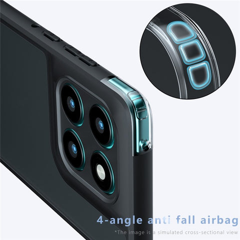 For Motorola Edge 60 5G / 60 Fusion 5G Case Skin-Touch TPU + PC Matte Phone Back Cover, Transparent Black