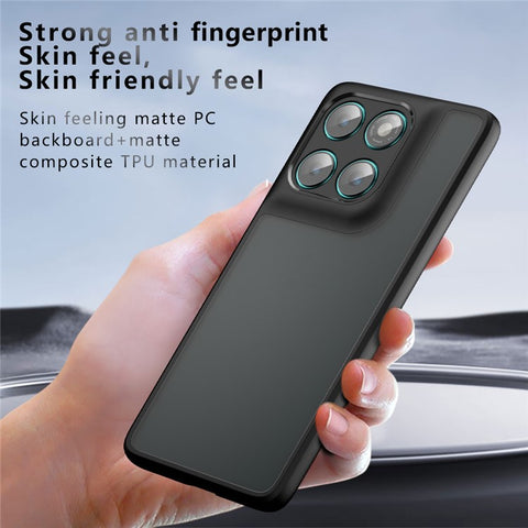 For Motorola Edge 60 5G / 60 Fusion 5G Case Skin-Touch TPU + PC Matte Phone Back Cover, Transparent Black