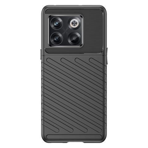 For OnePlus 10T 5G / Ace Pro 5G Thunder Series Twill Texture Anti-Slip Case Thickened TPU Shockproof Cover Phone Protector