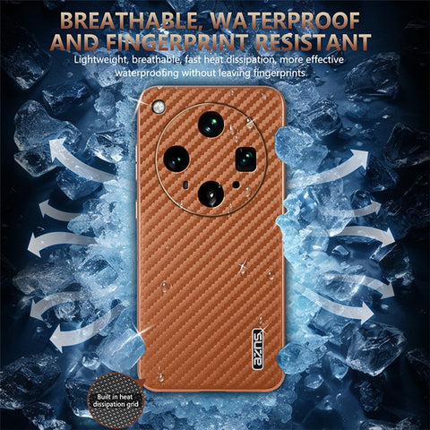AZNS For Oppo Find X8 Ultra 5G Case Electroplating Carbon Fiber Texture PU + TPU Phone Cover
