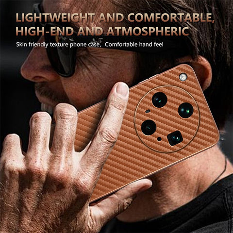 AZNS For Oppo Find X8 Ultra 5G Case Electroplating Carbon Fiber Texture PU + TPU Phone Cover