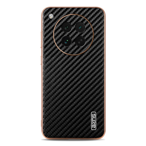 AZNS For Oppo Find X8s 5G Case Electroplating Carbon Fiber Texture PU + TPU Phone Cover