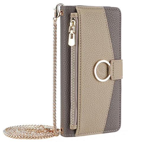 For Oppo A5 Pro 4G (Global) / 5G (Global) / A5 Energy 5G (China) Case Mirror Wallet Leather Phone Cover with Chain Shoulder Strap