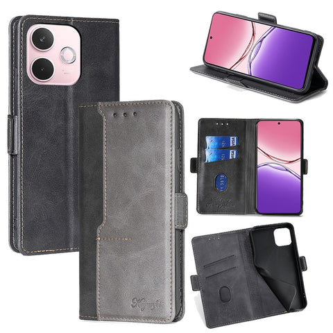 For Oppo A5 Pro 4G (Global) / 5G (Global) / A5 Energy 5G (China) Case Contrast Color Wallet Leather Phone Cover