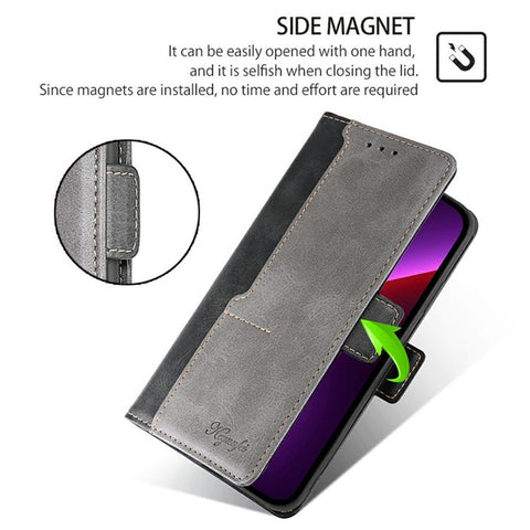 For Oppo A5 Pro 4G (Global) / 5G (Global) / A5 Energy 5G (China) Case Contrast Color Wallet Leather Phone Cover