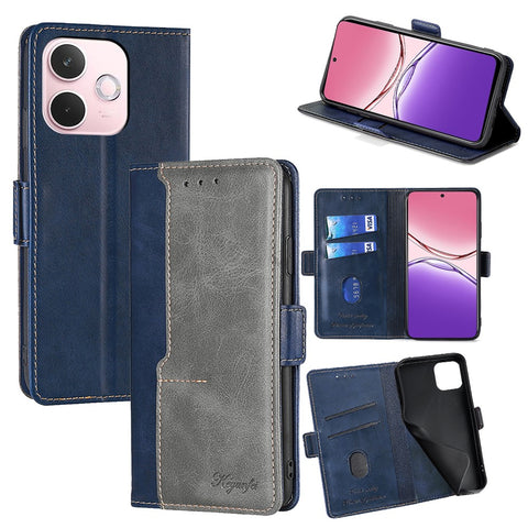 For Oppo A5 Pro 4G (Global) / 5G (Global) / A5 Energy 5G (China) Case Contrast Color Wallet Leather Phone Cover