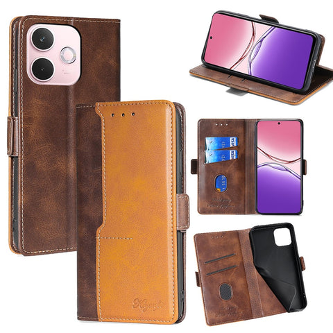 For Oppo A5 Pro 4G (Global) / 5G (Global) / A5 Energy 5G (China) Case Contrast Color Wallet Leather Phone Cover