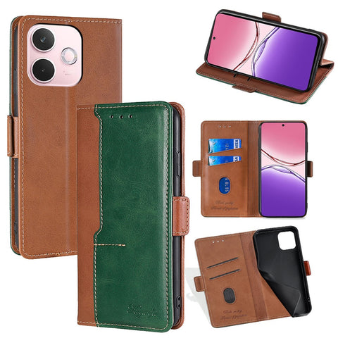 For Oppo A5 Pro 4G (Global) / 5G (Global) / A5 Energy 5G (China) Case Contrast Color Wallet Leather Phone Cover