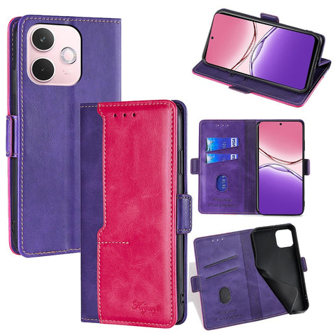 For Oppo A5 Pro 4G (Global) / 5G (Global) / A5 Energy 5G (China) Case Contrast Color Wallet Leather Phone Cover