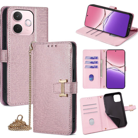 For Oppo A5 Pro 4G (Global) / 5G (Global) / A5 Energy 5G (China) Case Wallet Sequins Leather Crossbody Phone Cover